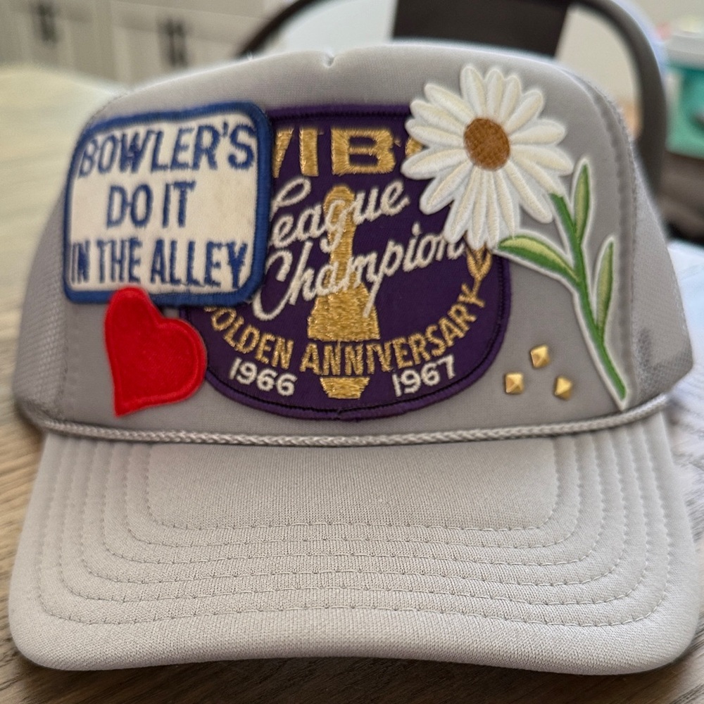 Gray Trucker with Patches
